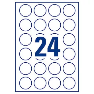 Avery Zweckform naljepnice 40 mm, A4, bijele, 24 naljepnice, pakiranje od 10 kom, L3415-10, za laserske i inkjet pisače, fotokopirne uređaje Avery Zweckform naljepnice 40 mm, A4, bijele, 24 naljepnice, pakiranje od 10 kom, L3415-10, za laserske i inkjet pisače, fotokopirne uređaje