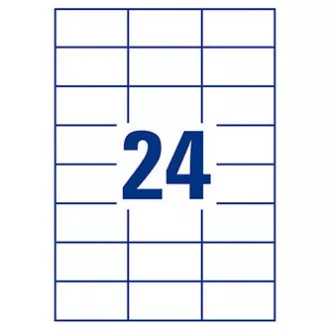 Avery Zweckform naljepnice 70mm x 37mm, A4, mat, bijele, 24 naljepnice, vrlo izdržljive, pakiranje od 20, L4718-20, za laserske pisače