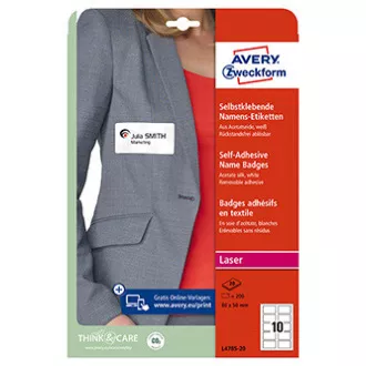Avery Zweckform naljepnice 80mm x 50mm, A4, bijele, 10 naljepnica, samoljepljive, pakiranje od 20, L4785-20, za laserske pisače Avery Zweckform naljepnice 80mm x 50mm, A4, bijele, 10 naljepnica, samoljepljive, pakiranje od 20, L4785-20, za laserske pisače