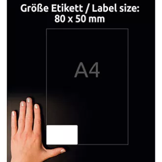 Avery Zweckform naljepnice 80mm x 50mm, A4, bijele, 10 naljepnica, samoljepljive, pakiranje od 20, L4785-20, za laserske pisače Avery Zweckform naljepnice 80mm x 50mm, A4, bijele, 10 naljepnica, samoljepljive, pakiranje od 20, L4785-20, za laserske pisače