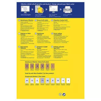 Avery Zweckform naljepnice 60 mm, A4, prirodno smeđe, 12 naljepnica, pakiranje od 25, L7106-25, za laserske i inkjet pisače, ko