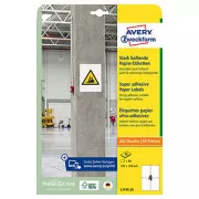 Avery Zweckform naljepnice 105 mm x 148 mm, A4, bijele, 4 naljepnice, visoka ljepljivost, paket od 20, L7876-20, za laser i inkjet
