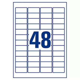 Avery Zweckform naljepnice 45,7 mm x 21,2 mm, A4, bijele, 48 naljepnica, vrlo izdržljive, pakiranje od 10, L7911-10, za laserske pisače i