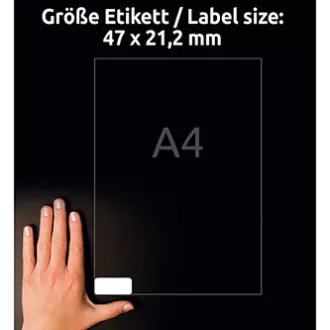 Avery Zweckform naljepnice 45,7 mm x 21,2 mm, A4, bijele, 48 naljepnica, vrlo izdržljive, pakiranje od 10, L7911-10, za laserske pisače i