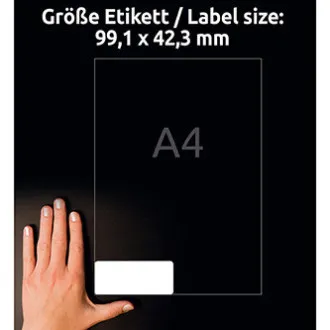 Avery Zweckform etikete 99,1 mm x 42,3 mm, A4, bijele, 12 etiketa, vrlo izdržljive, pakiranje od 40, L7913-40, za laserske pisače i Avery Zweckform etikete 99,1 mm x 42,3 mm, A4, bijele, 12 etiketa, vrlo izdržljive, pakiranje od 40, L7913-40, za laserske pisače i