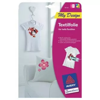 Avery Zweckform peglani papir, za bijele majice, bijeli, A4, 5 listova, za inkjet pisače, O