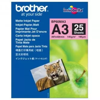 Brother Photo Matt Paper, BP60MA3, foto papir, mat, bijeli, A3, 145 g/m2, 25 kom, inkjet Brother Photo Matt Paper, BP60MA3, foto papir, mat, bijeli, A3, 145 g/m2, 25 kom, inkjet