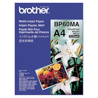 Brother Matte Inkjet papir, BP60MA, foto papir, mat, bijeli, A4, 145 g/m2, 25 kom, inkjet Brother Matte Inkjet papir, BP60MA, foto papir, mat, bijeli, A4, 145 g/m2, 25 kom, inkjet