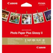Canon Photo Paper Plus Glossy II, PP-201, foto papir, sjajni, 2311B060, bijeli, 13x13cm, 5x5", 265 g/m2, 20 kom, inkjet
