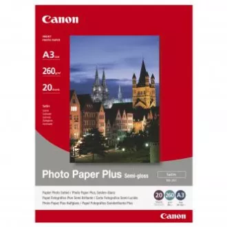 Canon Photo Paper Plus Semi-Glossy, SG-201 A3, foto papir, polusjajni, satin tip 1686B026, bijeli, A3, 260 g/m2, 20 kom, tinta Canon Photo Paper Plus Semi-Glossy, SG-201 A3, foto papir, polusjajni, satin tip 1686B026, bijeli, A3, 260 g/m2, 20 kom, tinta