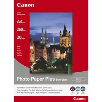 Canon Photo Paper Plus Semi-Glossy, SG-201, foto papir, polusjajni, satenski tip 1686B018, bijeli, 20x25cm, 8x10", 260 g/m2, 20 kom