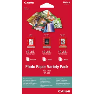 Canon foto papir raznih veličina VP-101, VP-101, foto papir, 5x PP201, 5x SG201, 10x GP501 sjajni tip, 0775B078, bijeli, 10x15 cm, 4x6"