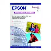 Epson Premium Glossy Photo Paper, C13S041316, foto papir, sjajni, bijeli, Stylus Photo 890, 895, 1270, 2100, A3+, 255 g/m2, 20 kom,