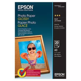 Epson Glossy Photo Paper, C13S042536, foto papir, sjajni, bijeli, Stylus Color, Photo, Pro, A3, 200 g/m2, 20 kom, inkjet