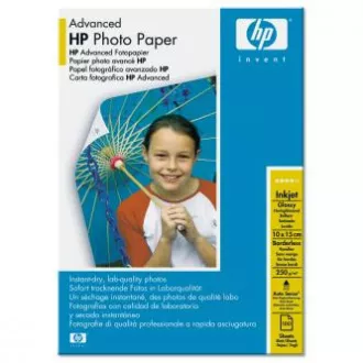 HP Advanced Glossy Photo Paper, Q8692A, foto papir, sjajni tip bez rubova, napredni tip bijeli, 10x15cm, 4x6", 250 g/m2, 100 kom,