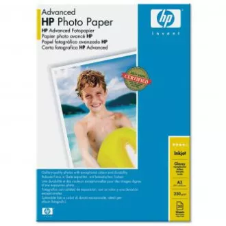 HP Advanced Glossy Photo Paper, Q8697A, foto papir, sjajni, napredni tip bijeli, A3, 250 g/m2, 20 kom, inkjet