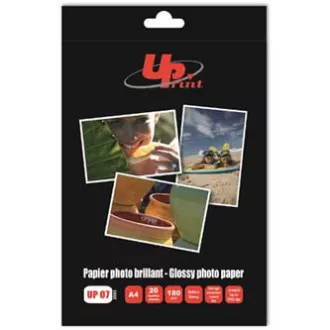 UPrint Glossy foto papir, foto papir, sjajni, bijeli, A4, 180 g/m2, 20 kom, inkjet, AKCIJA