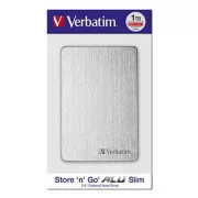 Verbatim vanjski tvrdi disk, Store,n,Go ALU Slim, 2.5", USB 3.0, 1TB, 53663, srebrni