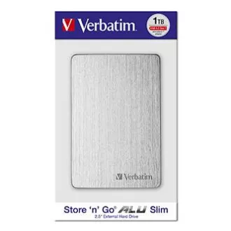 Verbatim vanjski tvrdi disk, Store,n,Go ALU Slim, 2.5", USB 3.0, 1TB, 53663, srebrni