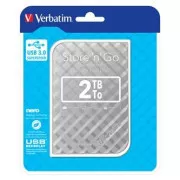 Verbatim vanjski tvrdi disk, Store N Go, 2,5", USB 3.0 (3.2 Gen 1), 2 TB, 53198, srebrni