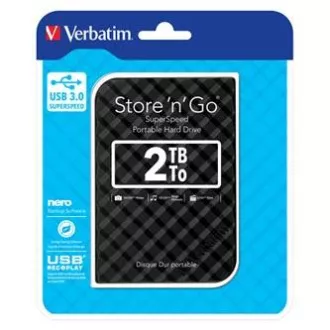 Verbatim vanjski tvrdi disk, Store N Go, 2,5", USB 3.0 (3.2 Gen 1), 2 TB, 53195, crni
