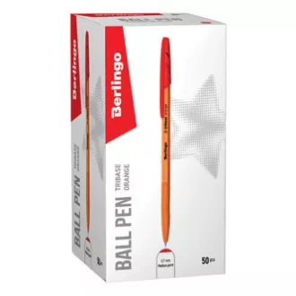 Berlingo, kemijska olovka, crvena, 50 kom, 0,7 mm, Tribase Orange