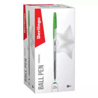 Berlingo, kemijska olovka, zelena, 50kom, 1mm, Tribase, NAZAD AKCIJA