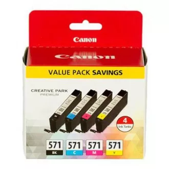 Canon CLI-571 (0386C005) - tinta, black + color (crna + šarena) Canon CLI-571 (0386C005) - tinta, black + color (crna + šarena)
