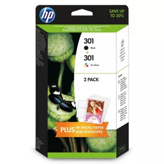 HP 301 (N9J72AE) - tinta, black + color (crna + šarena) HP 301 (N9J72AE) - tinta, black + color (crna + šarena)