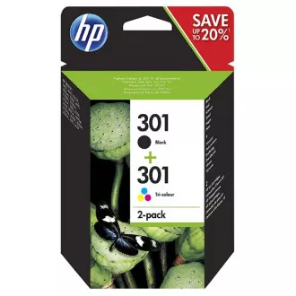 HP 301 (N9J72AE#301) - tinta, black + color (crna + šarena)