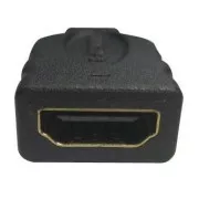 Video reduktor, mikro HDMI muški - HDMI ženski, crni, logo pozlaćeni konektori