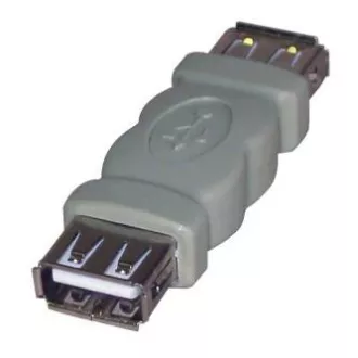 USB konektor, (2.0), USB A ženski - USB A ženski, sivi, Logo blister 29241, SUPREME