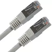 Mrežni LAN kabel FTP patchcord, Cat.5e, RJ45 muški - RJ45 muški, 0,5 m, oklopljen, sivi, ekonomičan