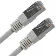 Mrežni LAN kabel FTP patchcord, Cat.5e, RJ45 muški - RJ45 muški, 1 m, oklopljen, sivi, ekonomičan
