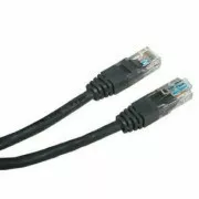 Mrežni LAN kabel UTP patchcord, Cat.5e, RJ45 muški - RJ45 muški, 3 m, neoklopljen, crni, ekonomičan, RASPRODAJA