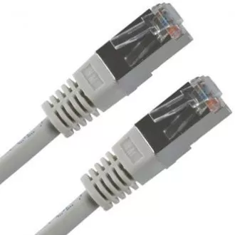 Mrežni LAN kabel FTP patchcord, Cat.5e, RJ45 muški - RJ45 muški, 5 m, oklopljen, sivi, ekonomičan
