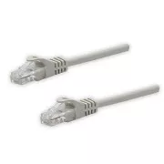 Mrežni LAN kabel UTP patchcord, Cat.5e, RJ45 muški - RJ45 muški, 5 m, neoklopljen, sivi, čisti bakar, ekonomičan