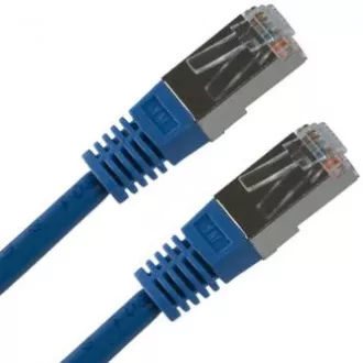 Mrežni LAN kabel FTP patchcord, Cat.5e, RJ45 muški - RJ45 muški, 5 m, oklopljen, plavi, čisti bakar, ekonomičan, NAPAJKA