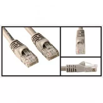 Mrežni LAN kabel UTP patchcord, Cat.5e, RJ45 muški - RJ45 muški, 7 m, neoklopljen, sivi, ekonomičan