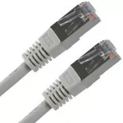 Mrežni LAN kabel FTP patchcord, Cat.5e, RJ45 muški - RJ45 muški, 15 m, oklopljen, sivi, ekonomičan
