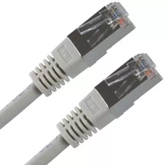 Mrežni LAN kabel FTP patchcord, Cat.5e, RJ45 muški - RJ45 muški, 20 m, oklopljen, sivi, ekonomičan