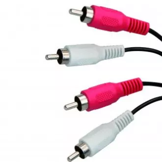 Audio kabel 2x Cinch muški - 2x Cinch muški, 0,5m, crni Audio kabel 2x Cinch muški - 2x Cinch muški, 0,5m, crni