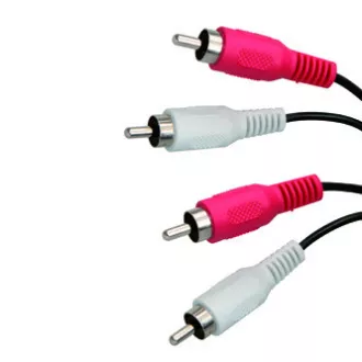 Audio kabel 2x CINCH muški - 2x CINCH muški, 1,5m, crni, Logo blister Audio kabel 2x CINCH muški - 2x CINCH muški, 1,5m, crni, Logo blister