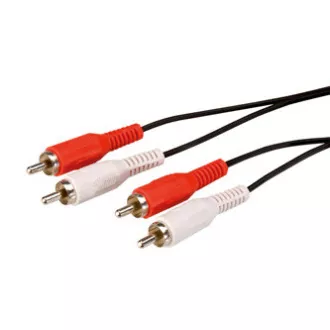 Audio kabel 2x CINCH muški - 2x CINCH muški, 1,5m, crni, Logo blister Audio kabel 2x CINCH muški - 2x CINCH muški, 1,5m, crni, Logo blister