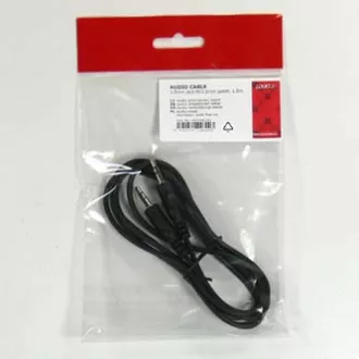 Audio kabel Jack (3,5 mm) muški - Jack (3,5 mm) muški, 1,5 m, crni, Logo Audio kabel Jack (3,5 mm) muški - Jack (3,5 mm) muški, 1,5 m, crni, Logo