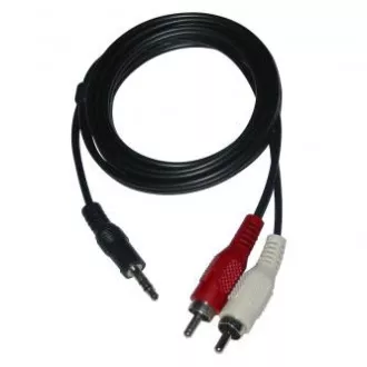 Audio kabel Jack (3.5mm) muški - 2x CINCH muški, 1.5m, crni
