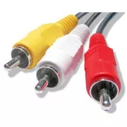 Video kabel 3x CINCH muški - 3x CINCH muški, 2m, crni