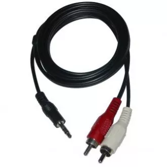 Audio kabel Jack (3.5mm) muški - 2x CINCH muški, 3m, crni Audio kabel Jack (3.5mm) muški - 2x CINCH muški, 3m, crni