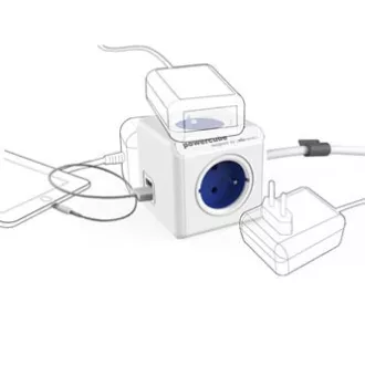 Kabel za napajanje 230V produžni, CEE7 (utikač) - POWERCUBE, 1.5m, EXTENDED USB, plavi, POWERCUBE, 4 utičnice, 2xUSB port, sigurnost za djecu Kabel za napajanje 230V produžni, CEE7 (utikač) - POWERCUBE, 1.5m, EXTENDED USB, plavi, POWERCUBE, 4 utičnice, 2xUSB port, sigurnost za djecu