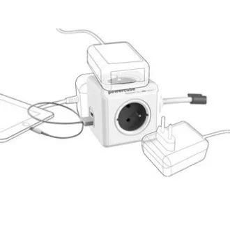 Kabel za napajanje 230V produžni, CEE7 (utikač) - POWERCUBE, 1.5m, EXTENDED USB, crveni, POWERCUBE, 4 utičnice, 2xUSB port, dječji p Kabel za napajanje 230V produžni, CEE7 (utikač) - POWERCUBE, 1.5m, EXTENDED USB, crveni, POWERCUBE, 4 utičnice, 2xUSB port, dječji p